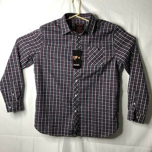 RQQBA Mens Long Sleeve Button Front Shirt  NWT